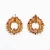 Stylish Crystal Stud Earrings For Women In Peach