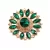 Harmony in Green: Kundan Ring with Gold Finish